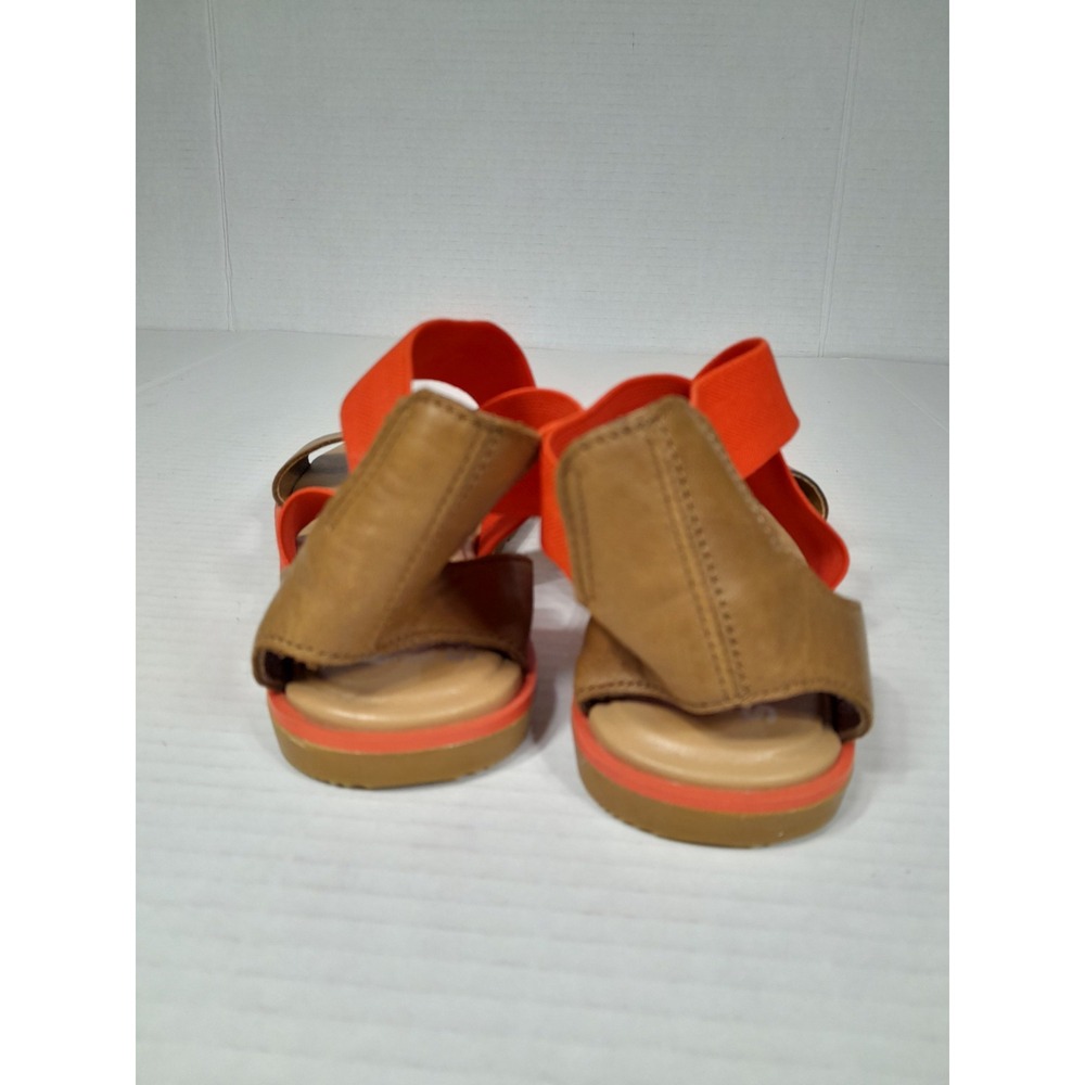 SOREL ELLA II FLAT Summer SANDAL   WOMEN Sz 7.5 / Orange  Tan - Picture 9 of 14